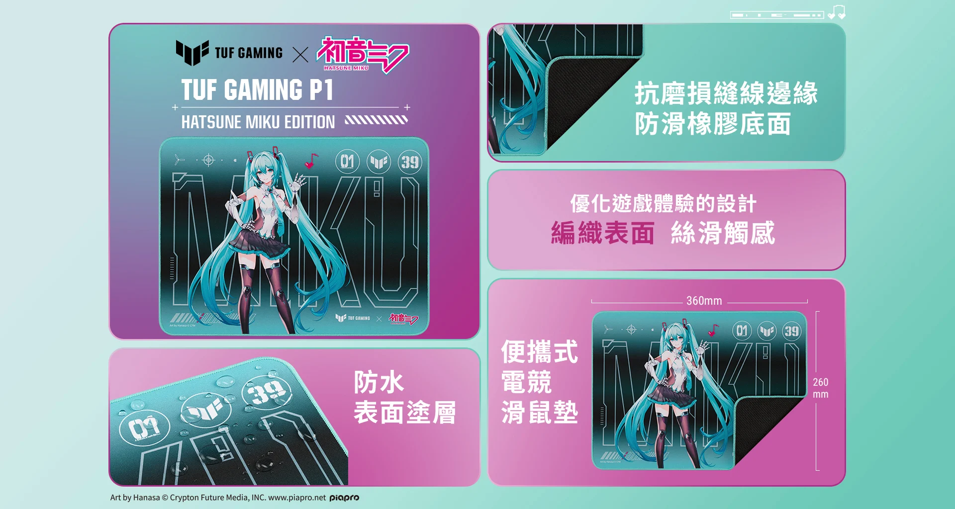 Tuf Gaming Hatsune Miku 墊