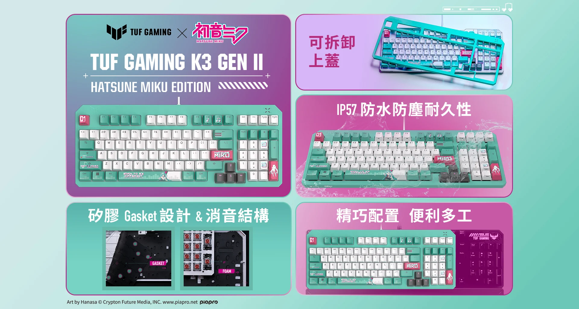 Tuf Gaming Hatsune Miku 鍵盤