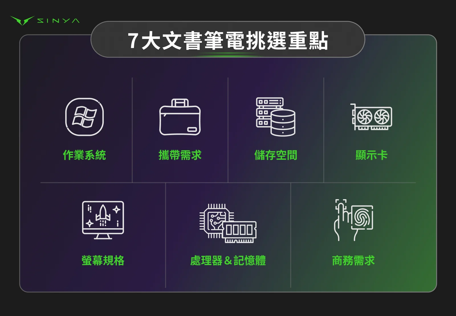 7大文書筆電挑選重點