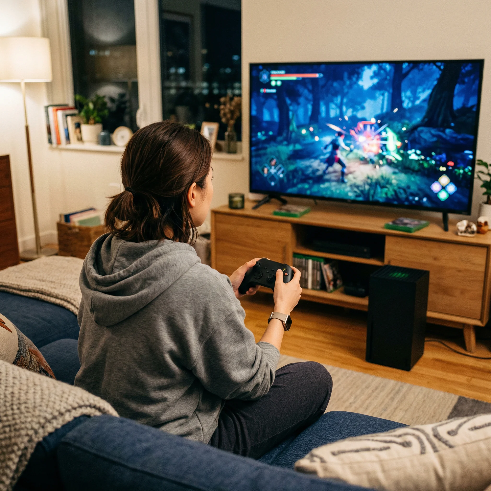 Asian Female Xbox Gaming 1