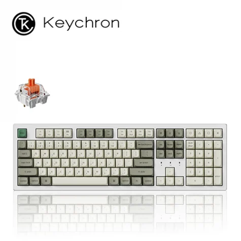 keychron K10 Max 全尺寸 白色 三模機械鍵盤 RGB Mac／Win 熱插拔 靜音紅軸 注音版本